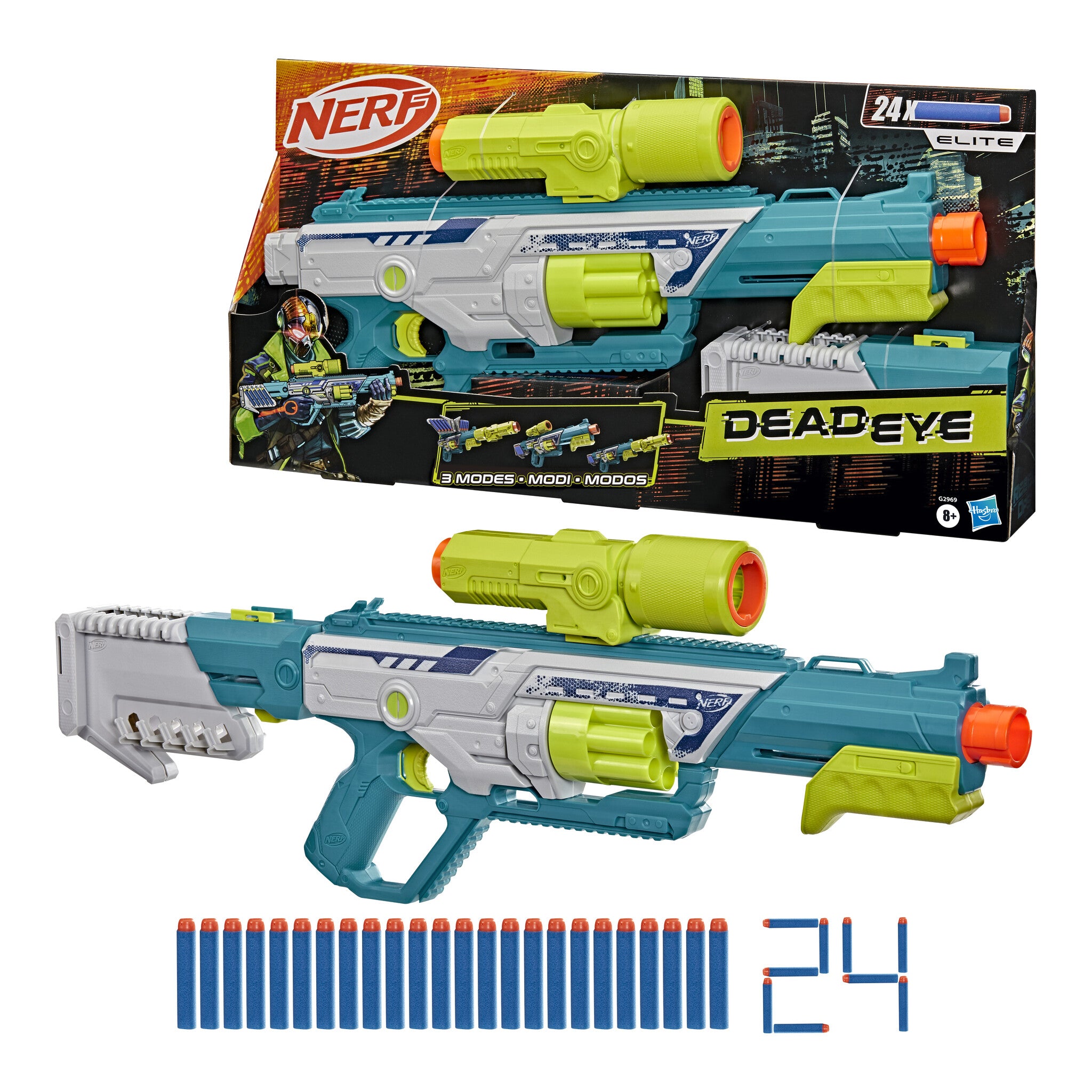 Nerf Rebel Ops Deadeye Blaster with 30 Foam Darts