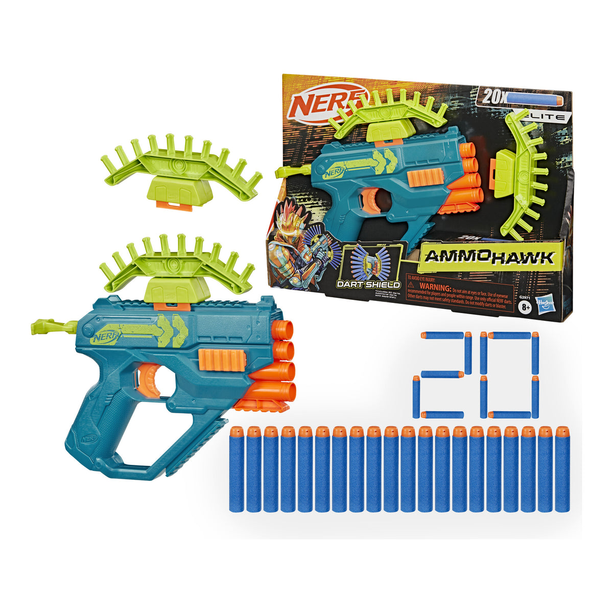 Nerf Rebel Ops Ammohawk Blaster with 20 Darts