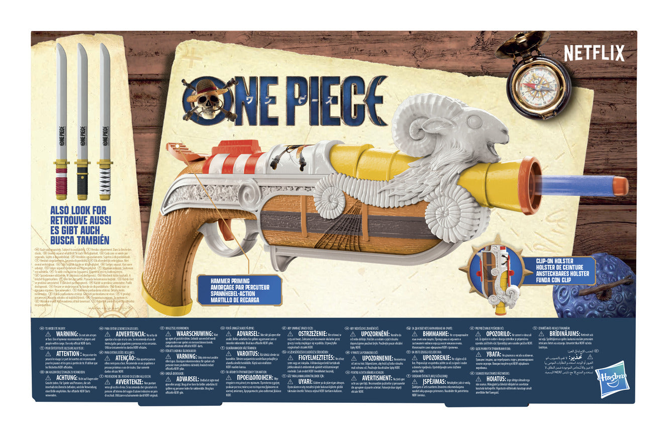 Nerf One Piece Going Merry Blaster with Holster and 8 Darts
