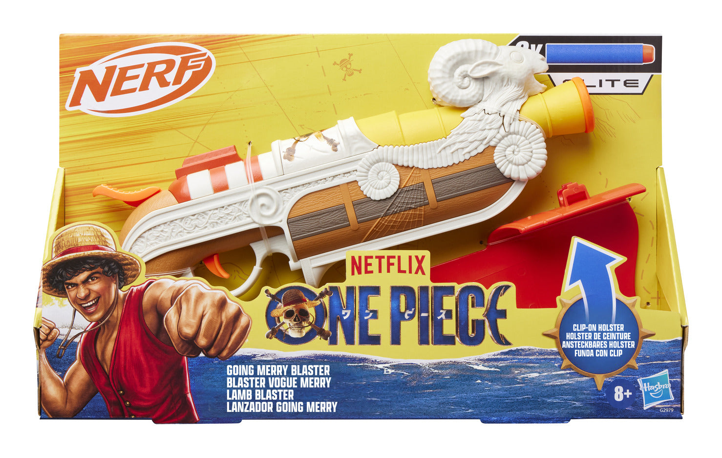 Nerf One Piece Going Merry Blaster with Holster and 8 Darts