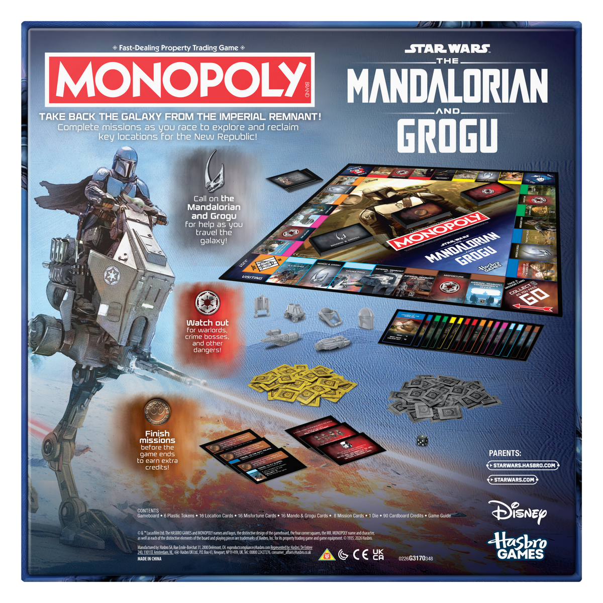 Monopoly Star Wars The Mandalorian and Grogu Edition Board Game
