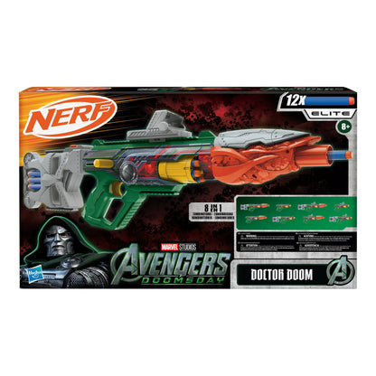 Nerf Marvel Doctor Doom Dart Blaster with 12 Elite Darts