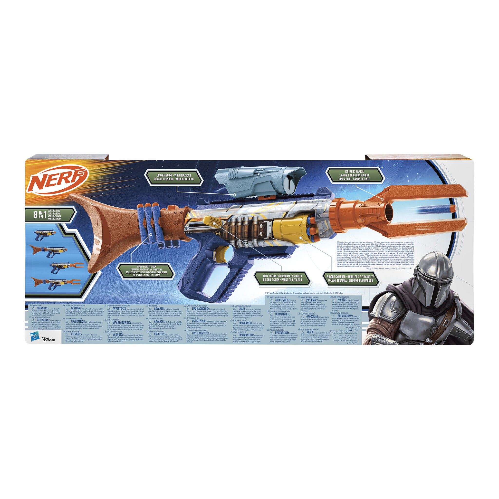 Nerf Star Wars The Mandalorian & Grogu 8-in-1 Blaster