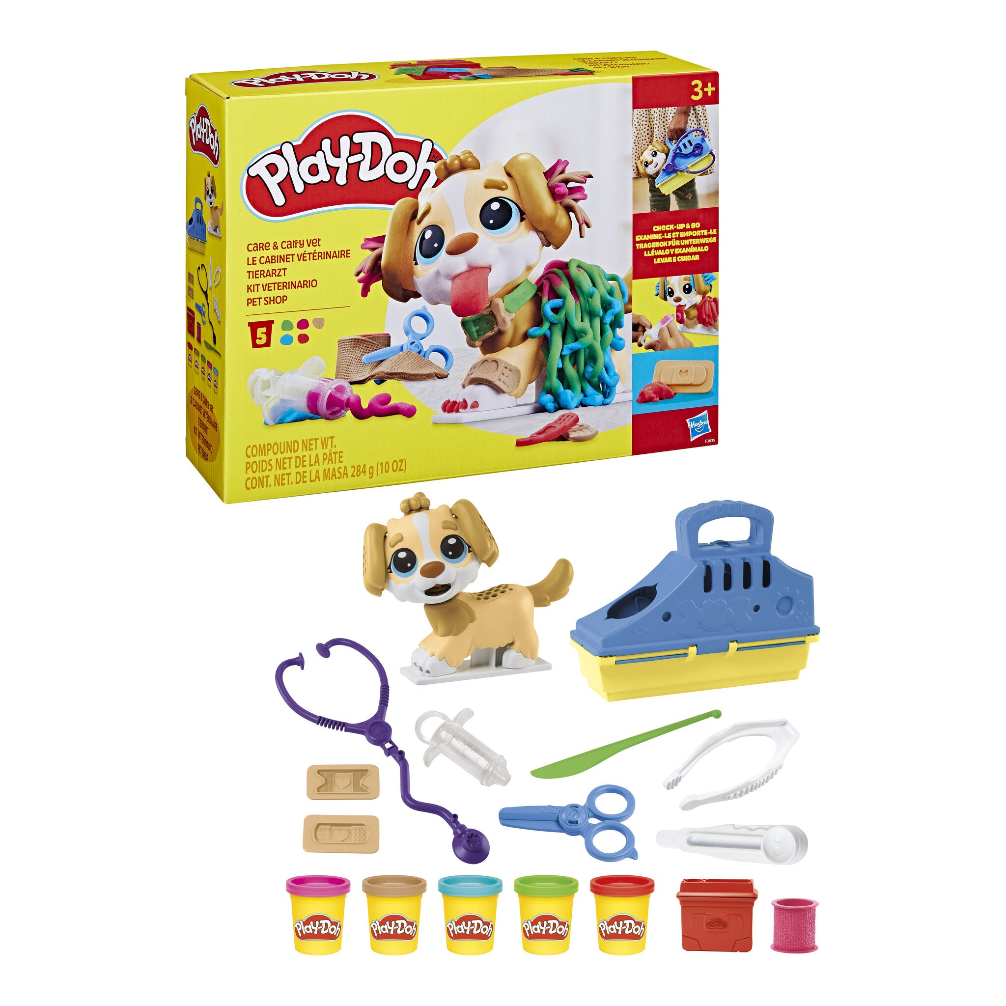Play-Doh Care 'n Carry Vet Playset with Toy Dog