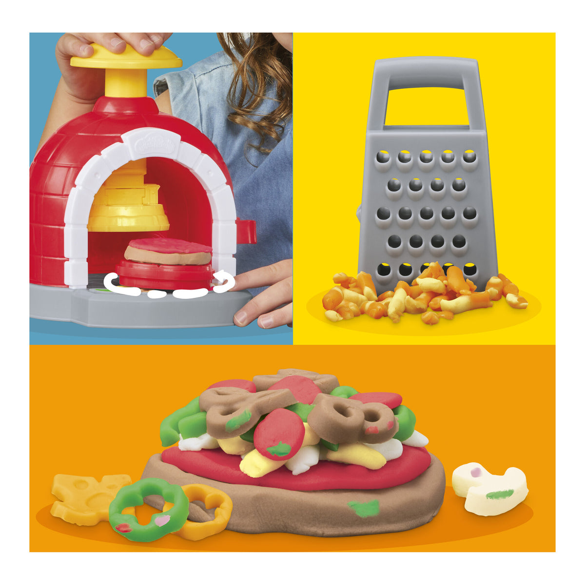 Play-Doh Kitchen Creations Pizza Oven Playset with 6 Cans and 8 Accessories