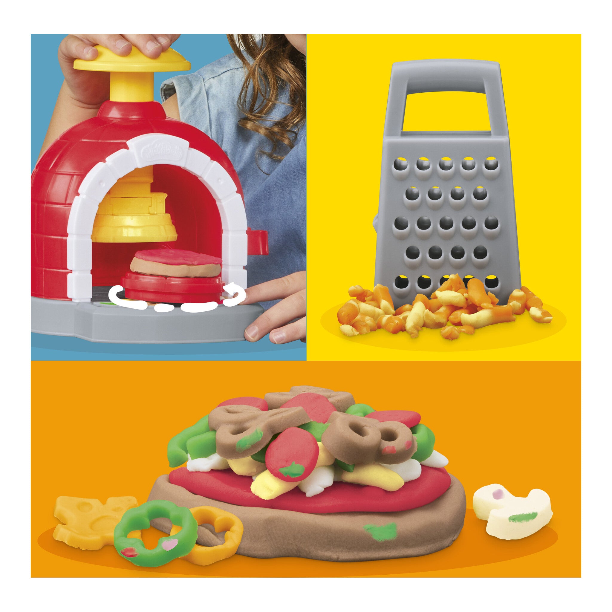 Play-Doh Kitchen Creations Pizza Oven Playset with 6 Cans and 8 Accessories