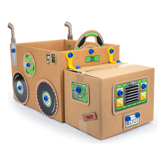 Boxineers Cardboard Vehicles Craft Kit – 84 Pieces