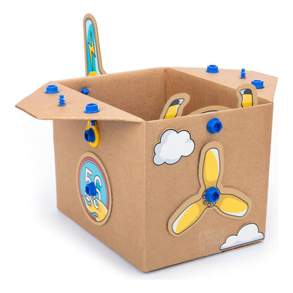 Boxineers Cardboard Vehicles Craft Kit – 84 Pieces