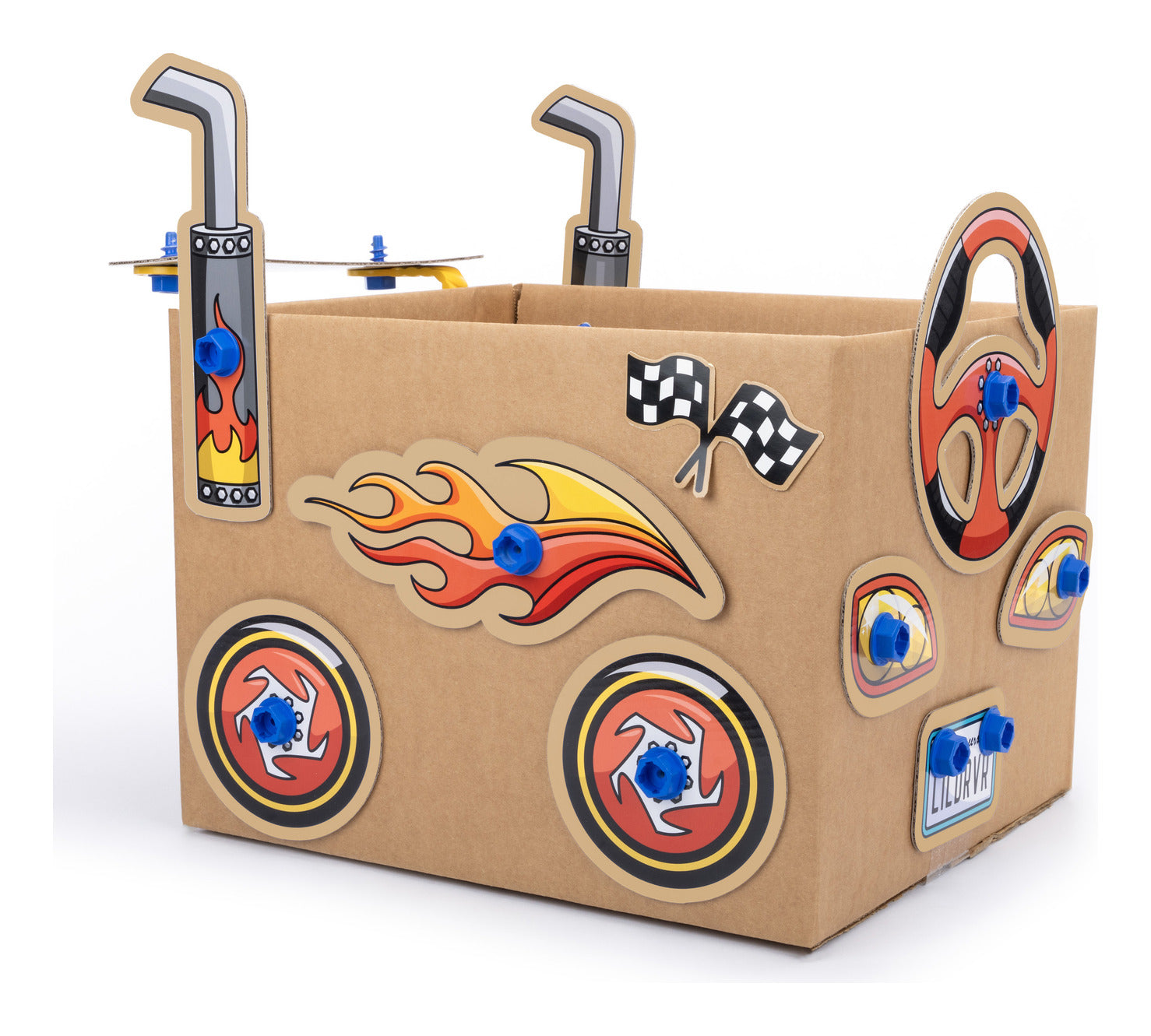 Boxineers Cardboard Vehicles Craft Kit – 84 Pieces