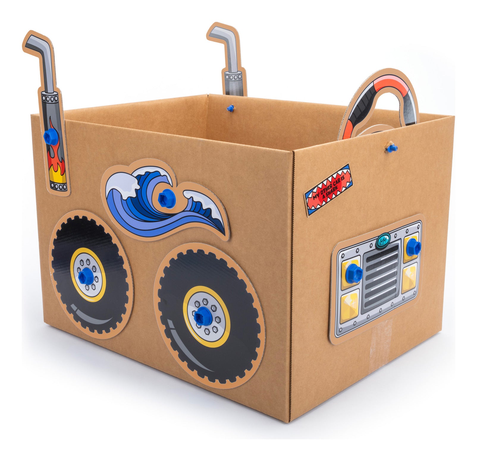 Boxineers Cardboard Vehicles Craft Kit – 84 Pieces