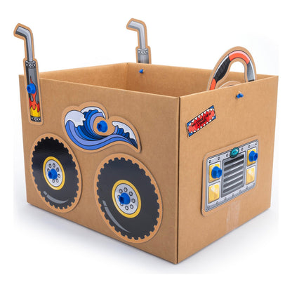 Boxineers Cardboard Vehicles Craft Kit – 84 Pieces