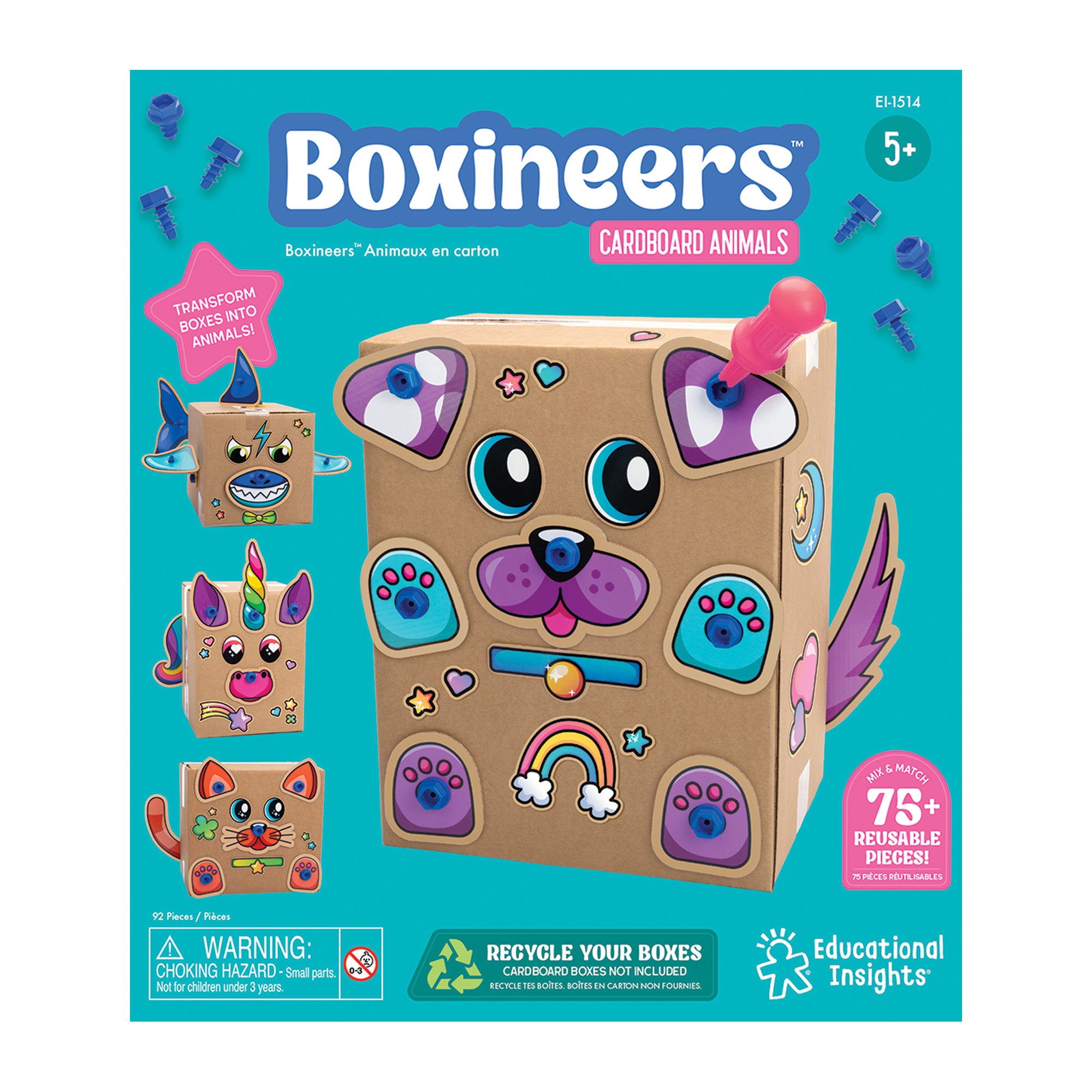 Learning Resources Boxineers Cardboard Animals Craft Kit