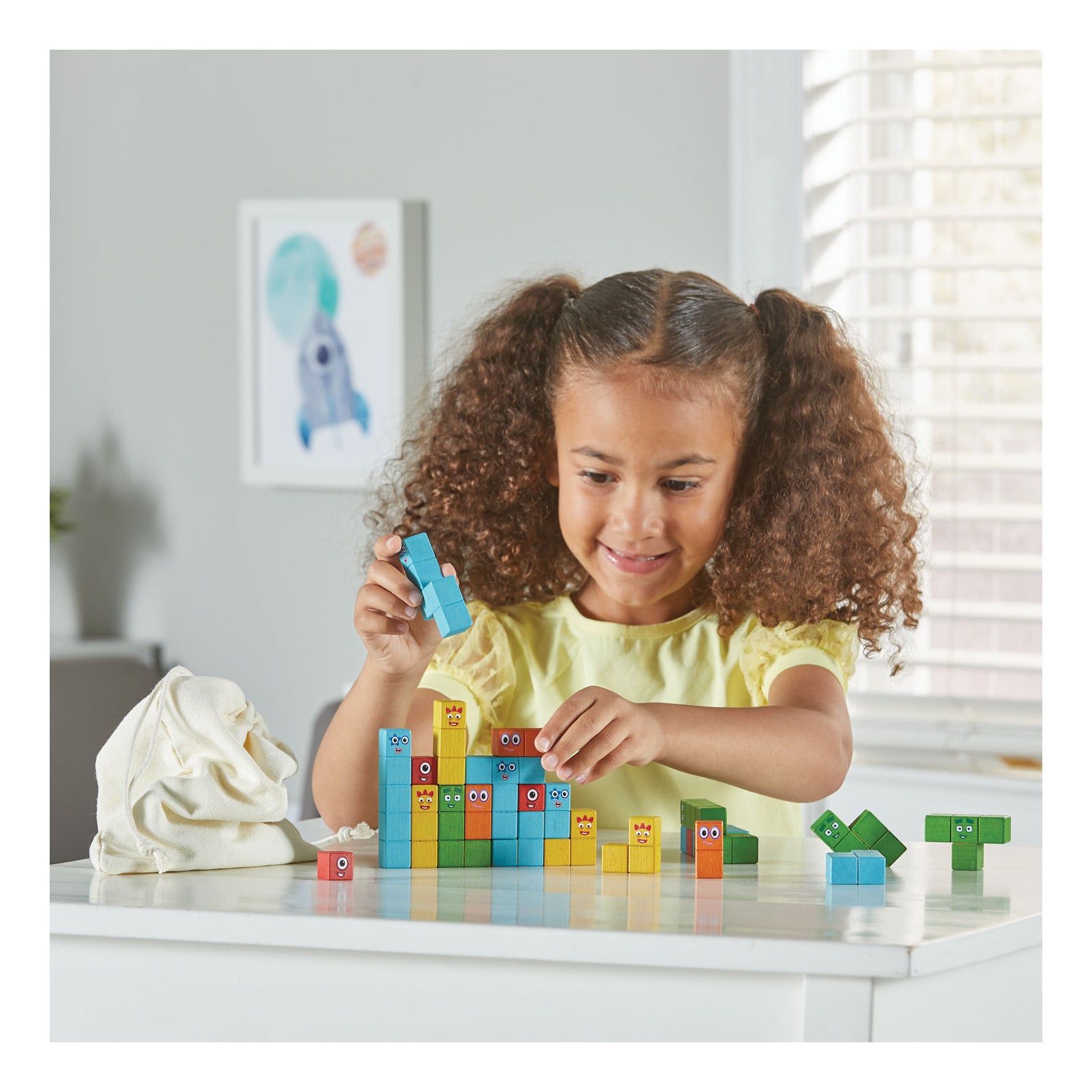 Learning Resources - Numberblocks Wooden Building Blocks Activity Set