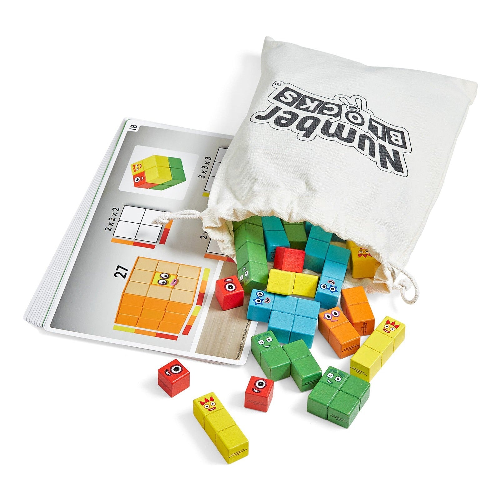 Learning Resources - Numberblocks Wooden Building Blocks Activity Set