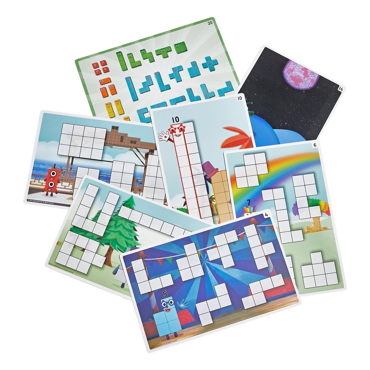 Learning Resources - Numberblocks Wooden Building Blocks Activity Set
