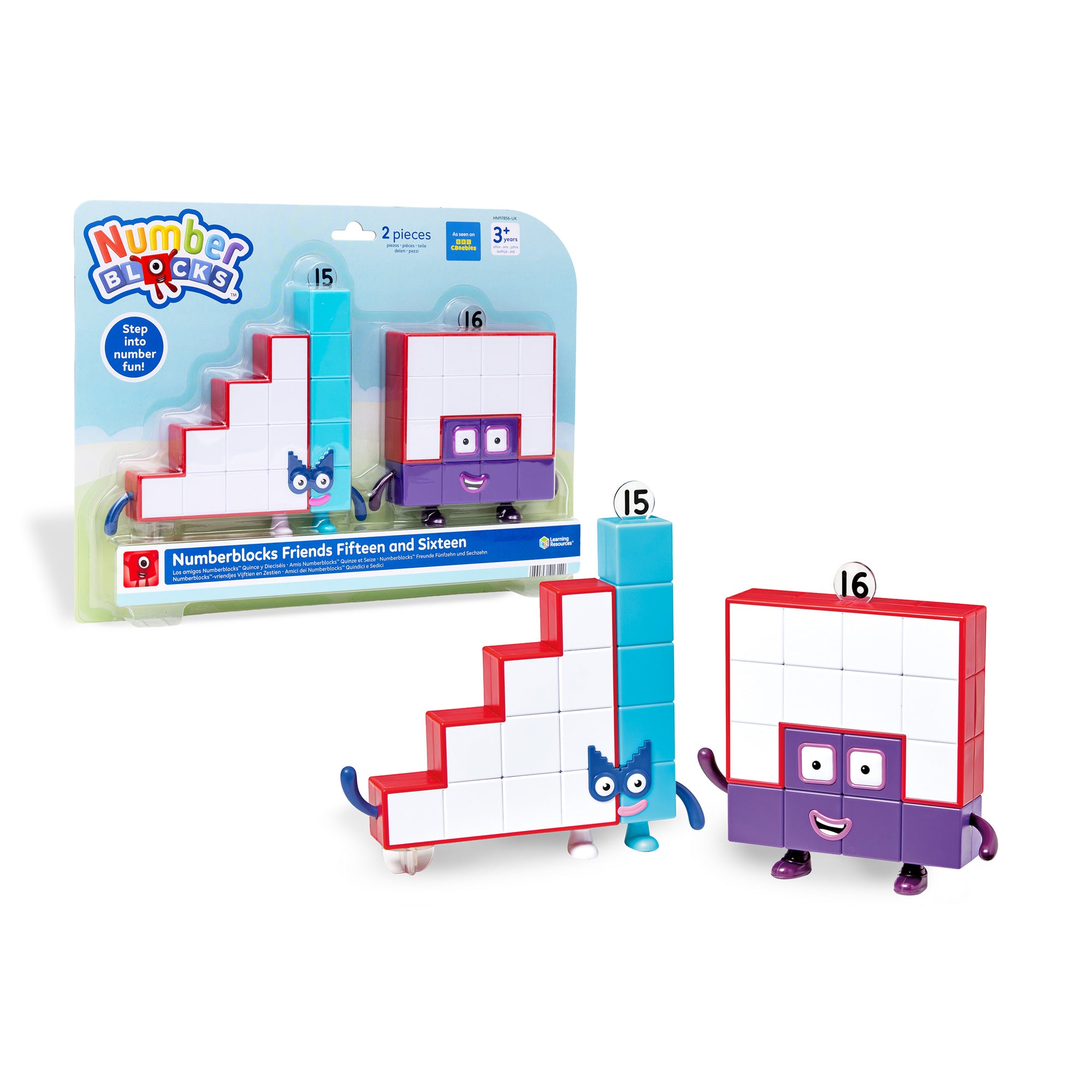 Numberblocks Friends Fifteen and Sixteen Figures