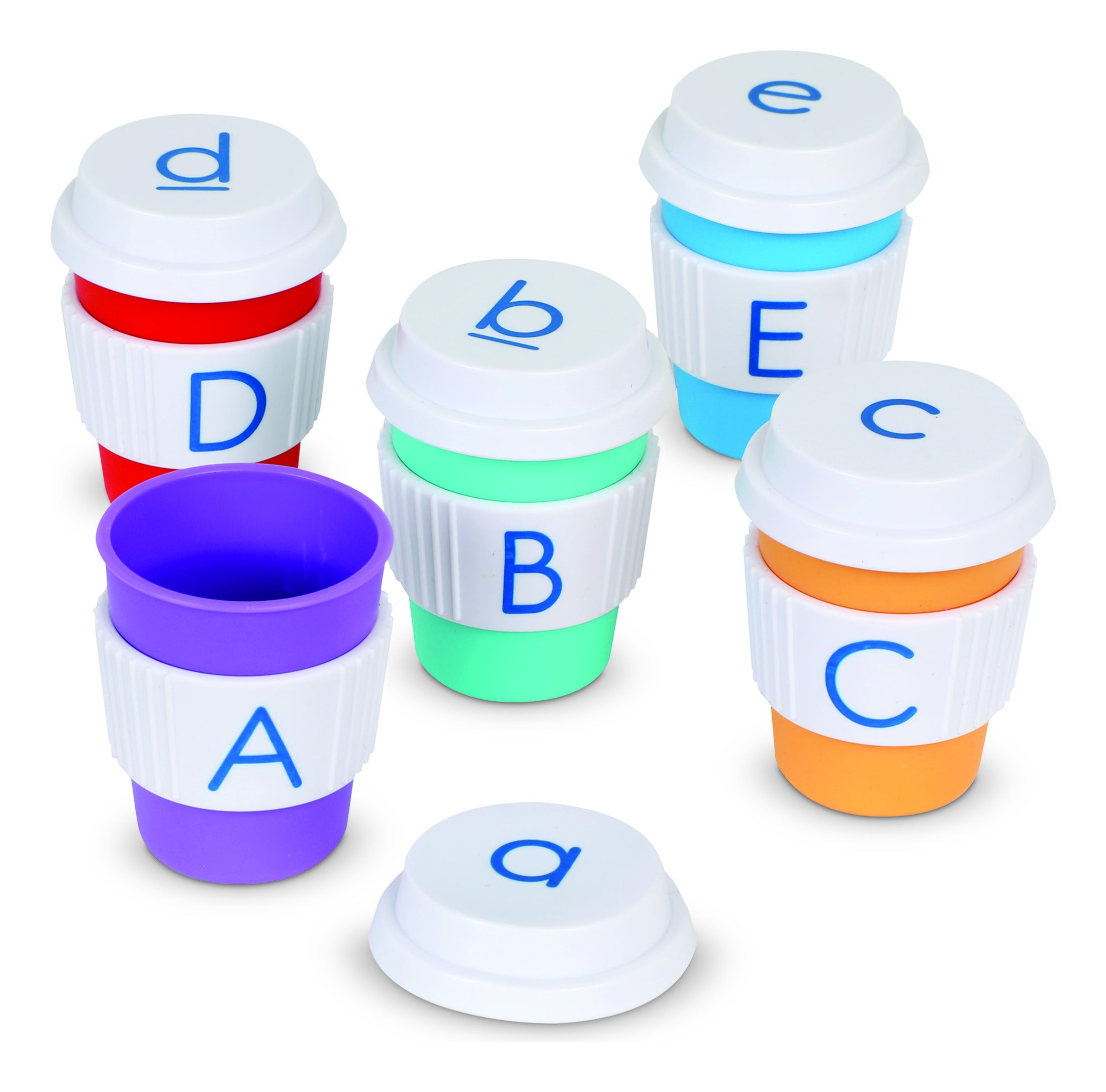 Learning Resources Alphabet Coffee Cups – 52-Piece Set
