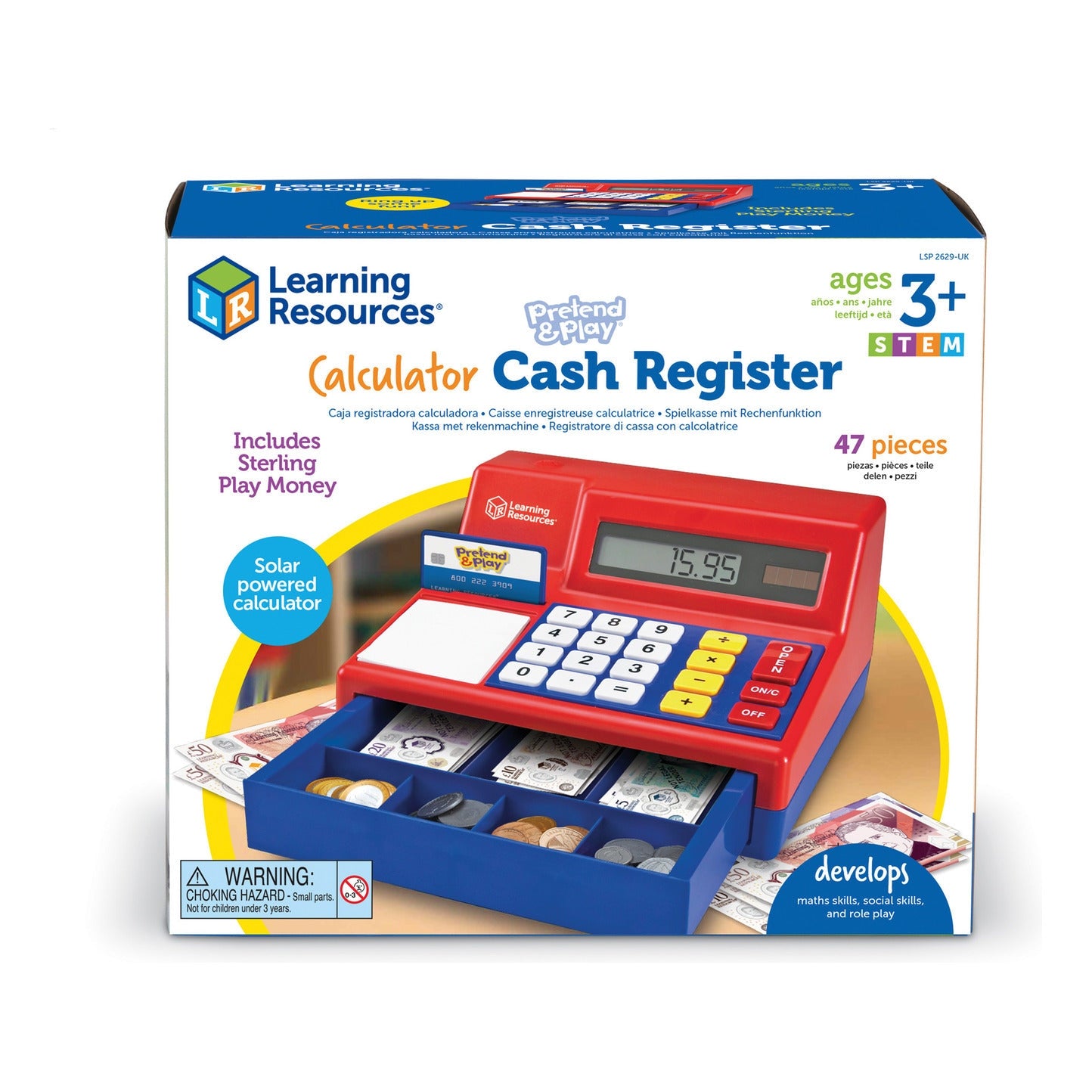 Learning Resources - Pretend & Play Calculator Cash Register (UK)