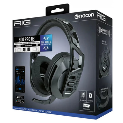 Nacon RIG 600 Pro HS Wireless Gaming Headset for PlayStation - Black
