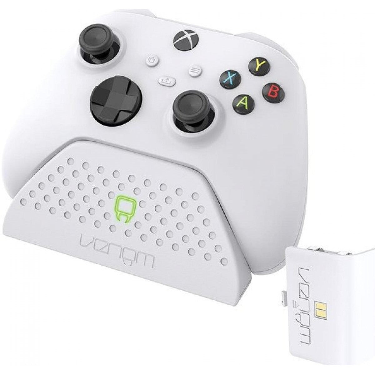 Venom Single Charging Dock with Battery Pack for Xbox Series X|S and Xbox One - White