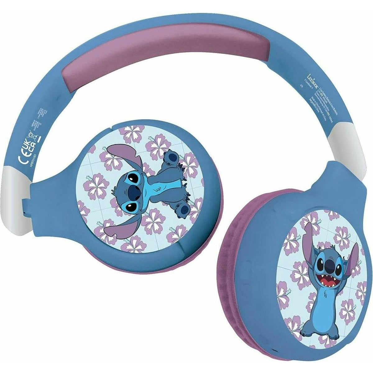 Lexibook Disney Stitch 2-in-1 Bluetooth and Wired Kids' Headphones
