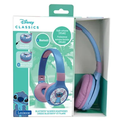 Lexibook Disney Stitch 2-in-1 Bluetooth and Wired Kids' Headphones