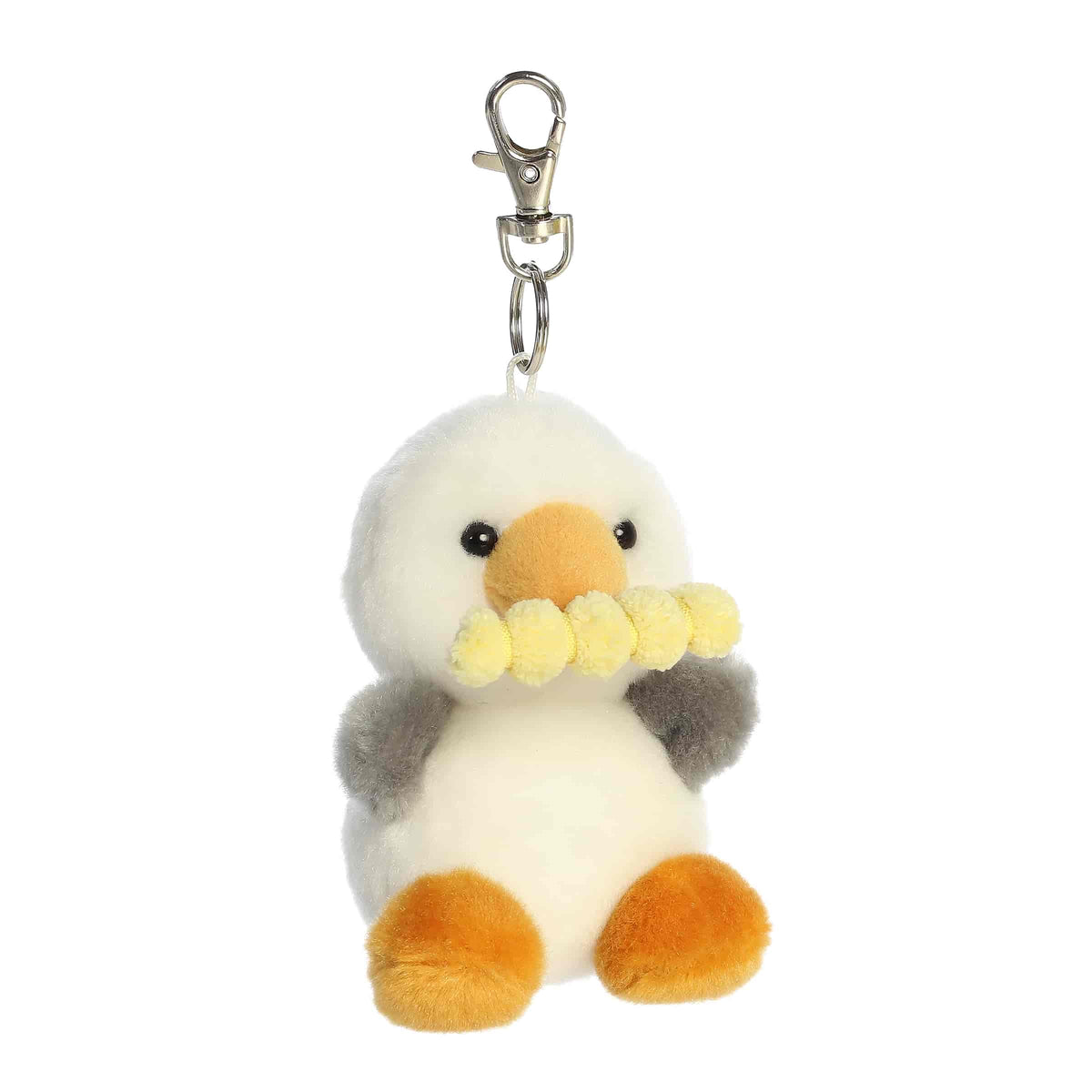 Aurora Palm Pals Buoy Seagull With Fry 4-Inch Clip-On Plush Keyring