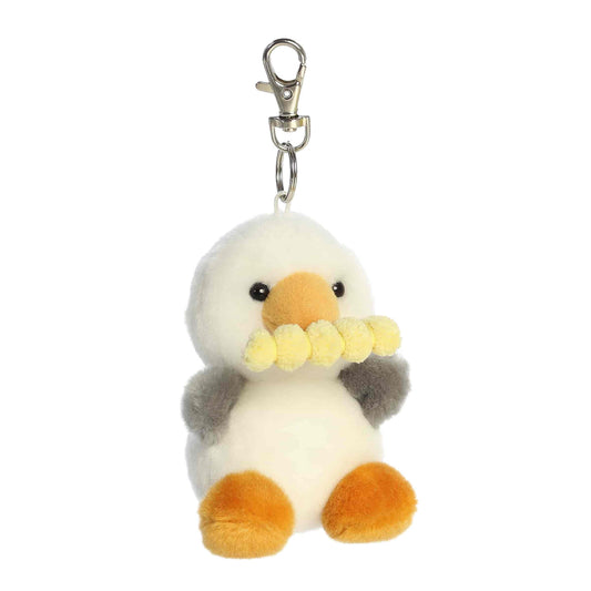 Aurora Palm Pals Buoy Seagull With Fry 4-Inch Clip-On Plush Keyring