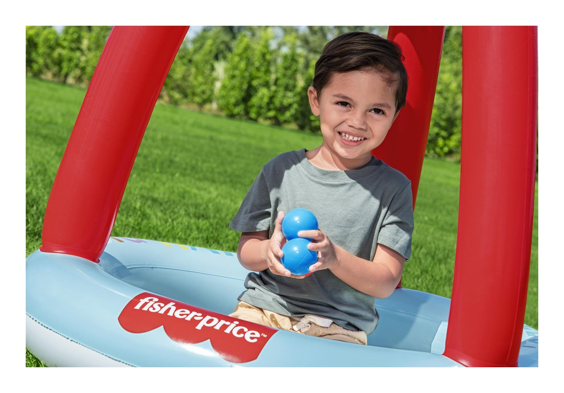 Fisher-Price Lil' Sunshine Inflatable Ball Pit with 15 Balls