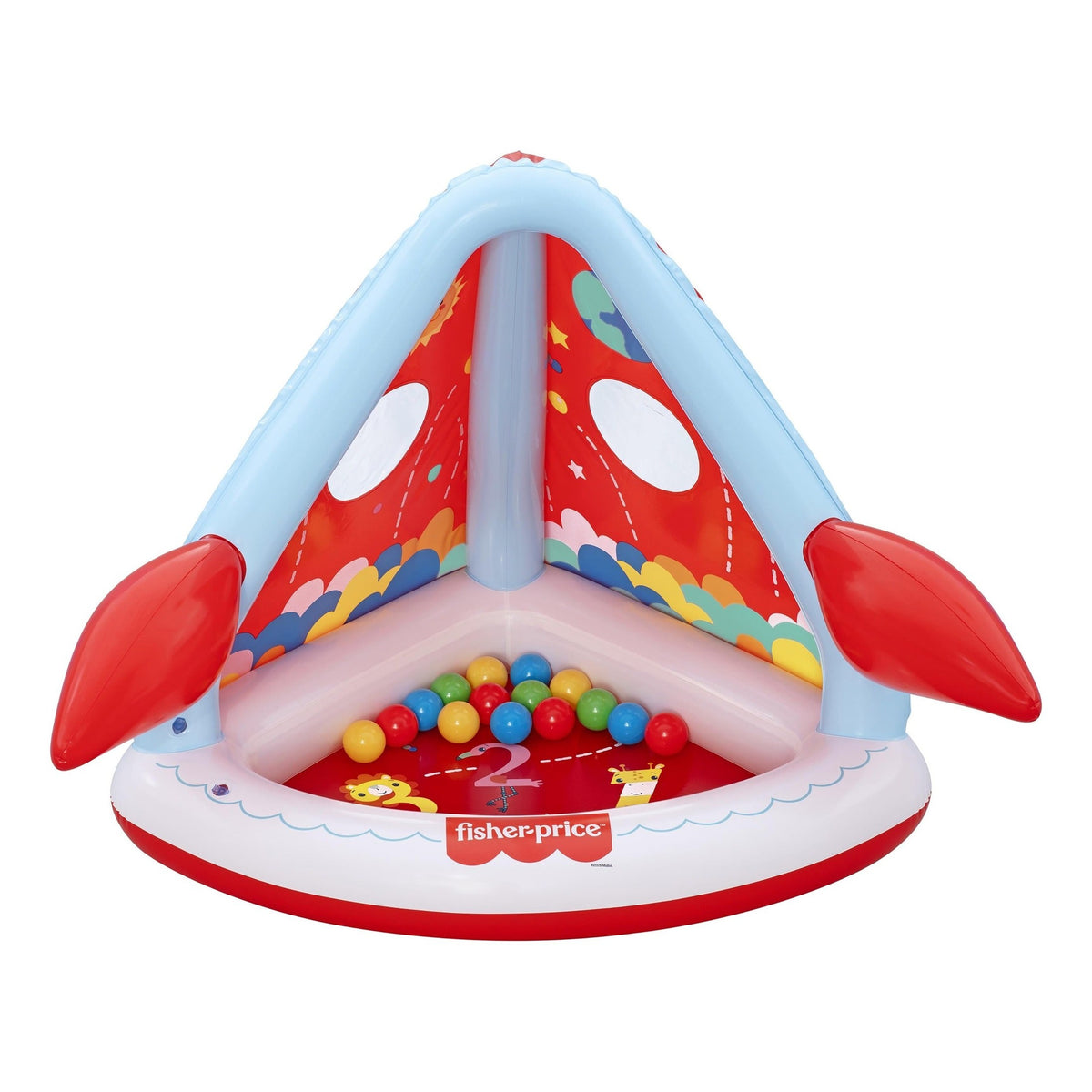Fisher-Price Rocket Pals Inflatable Ball Pit with 15 Balls