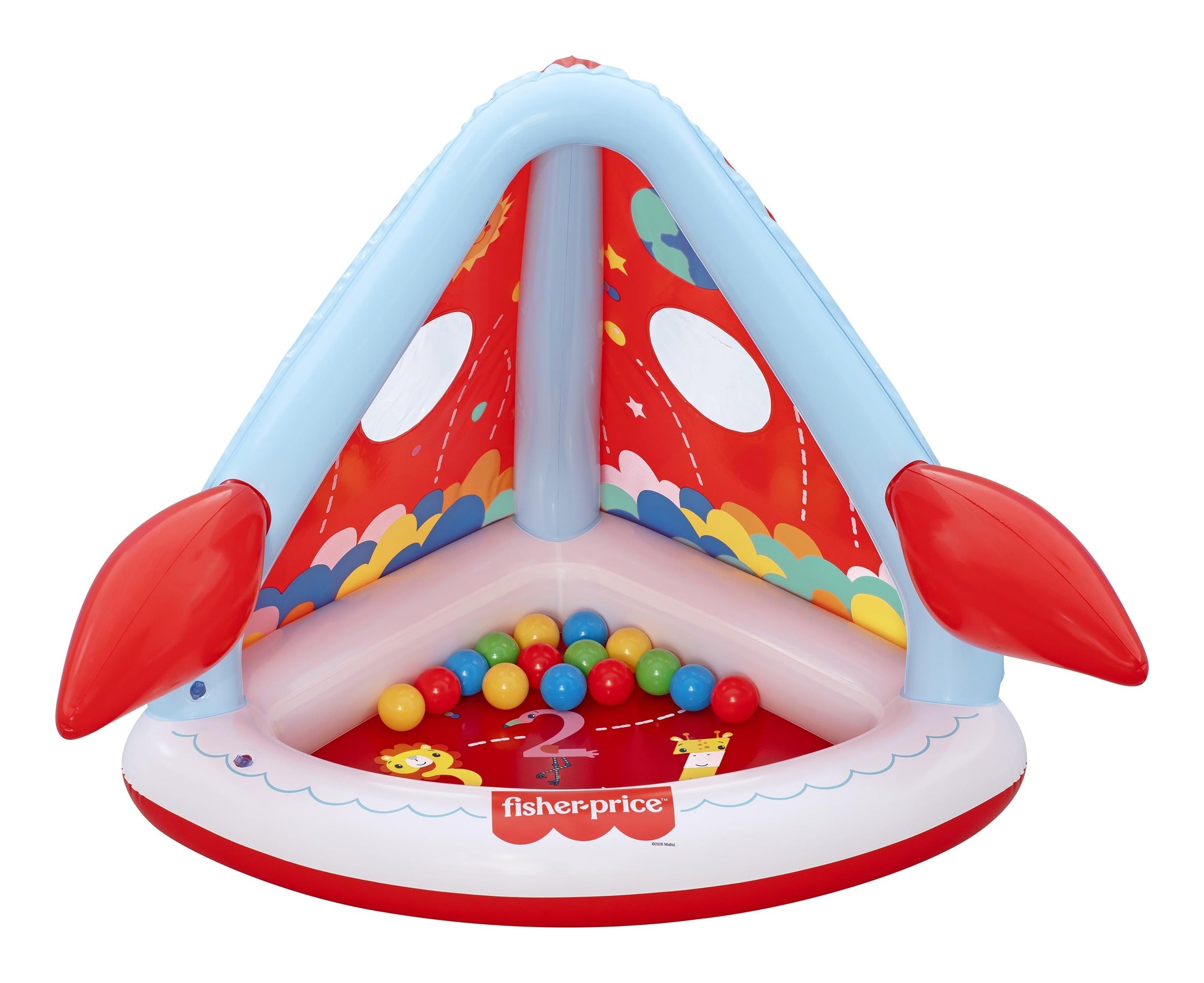 Fisher-Price Rocket Pals Inflatable Ball Pit with 15 Balls