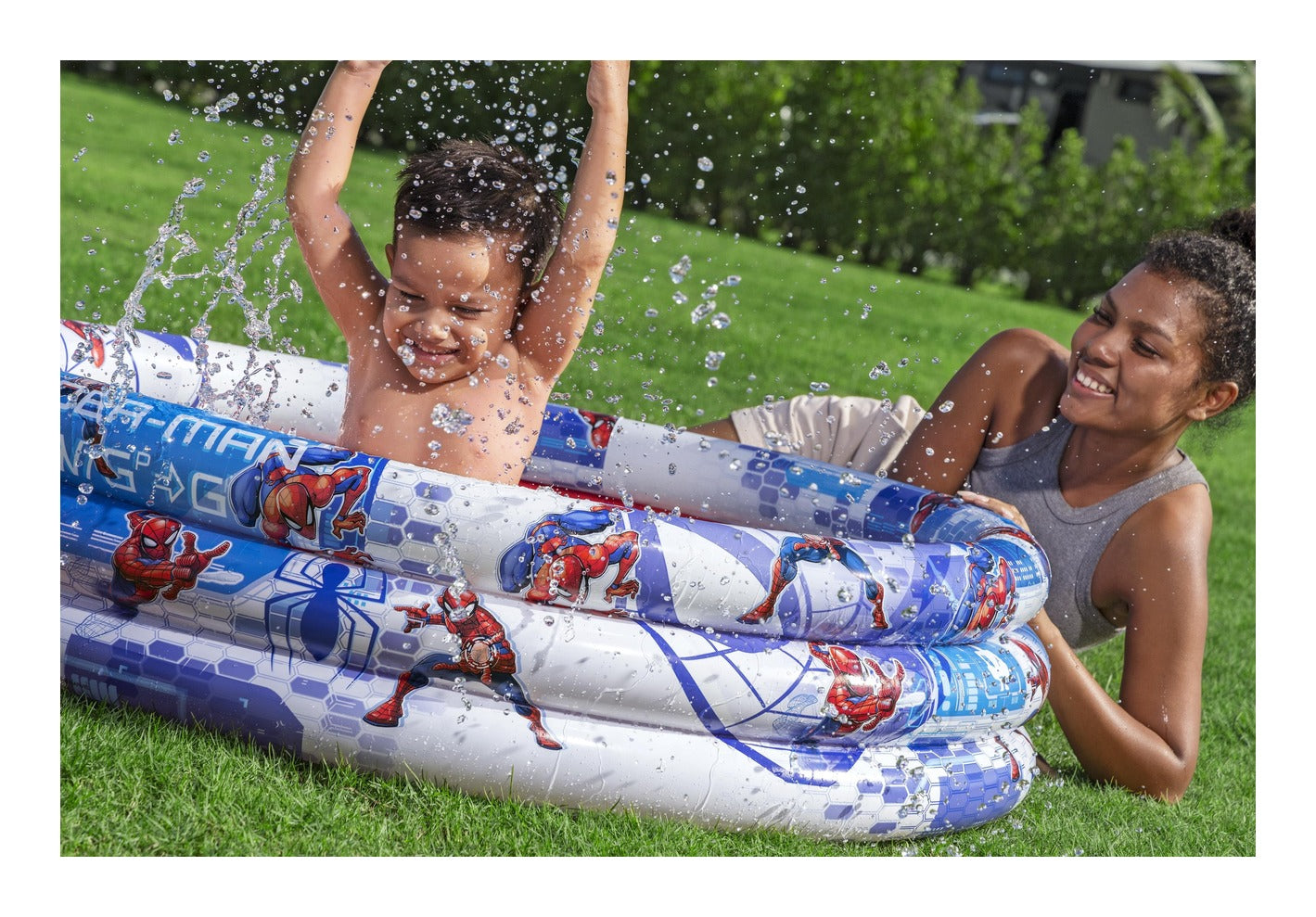 Bestway Marvel Spider-Man 1.22m 3-Ring Inflatable Pool