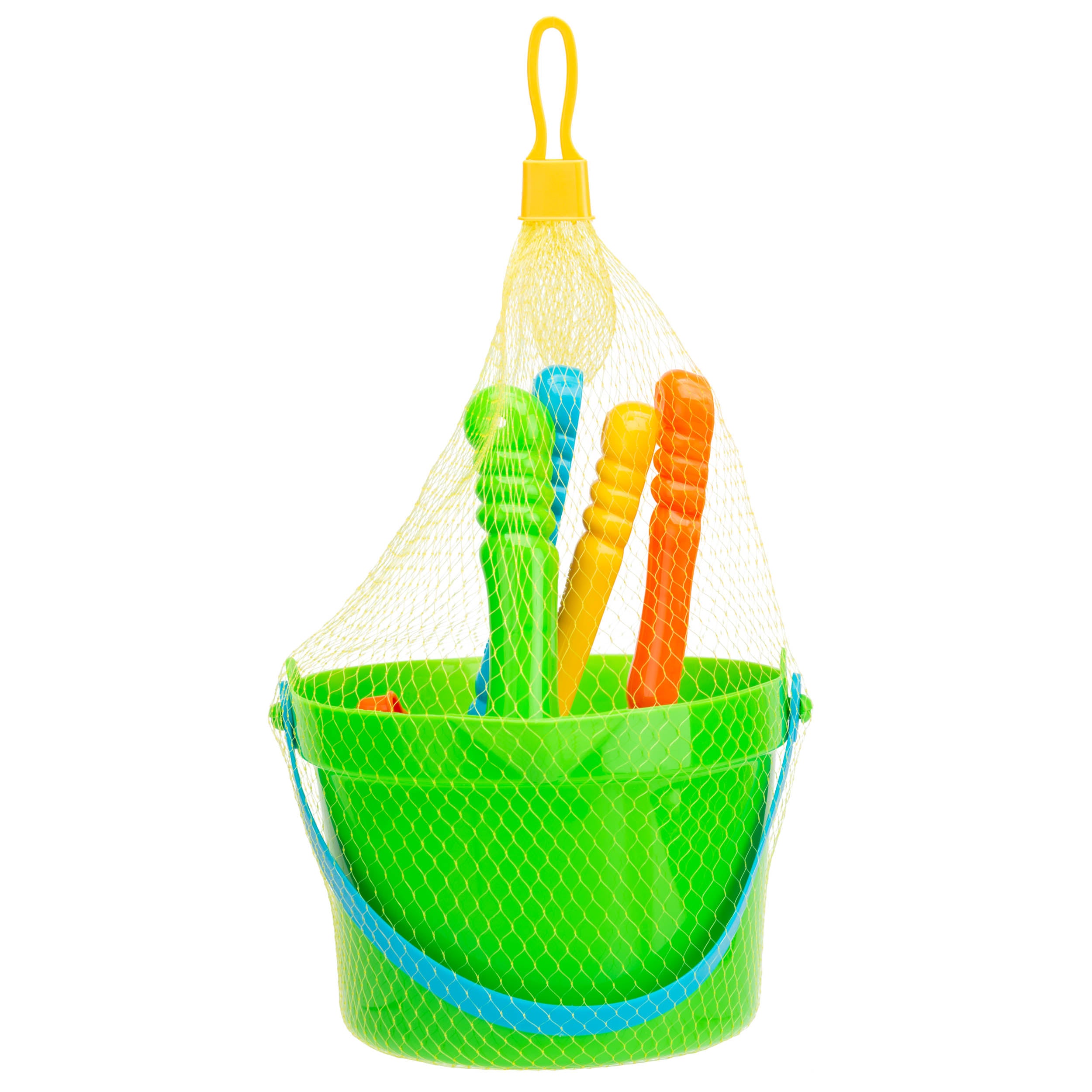 Yello Round Bucket Beach Set with Sand Accessories