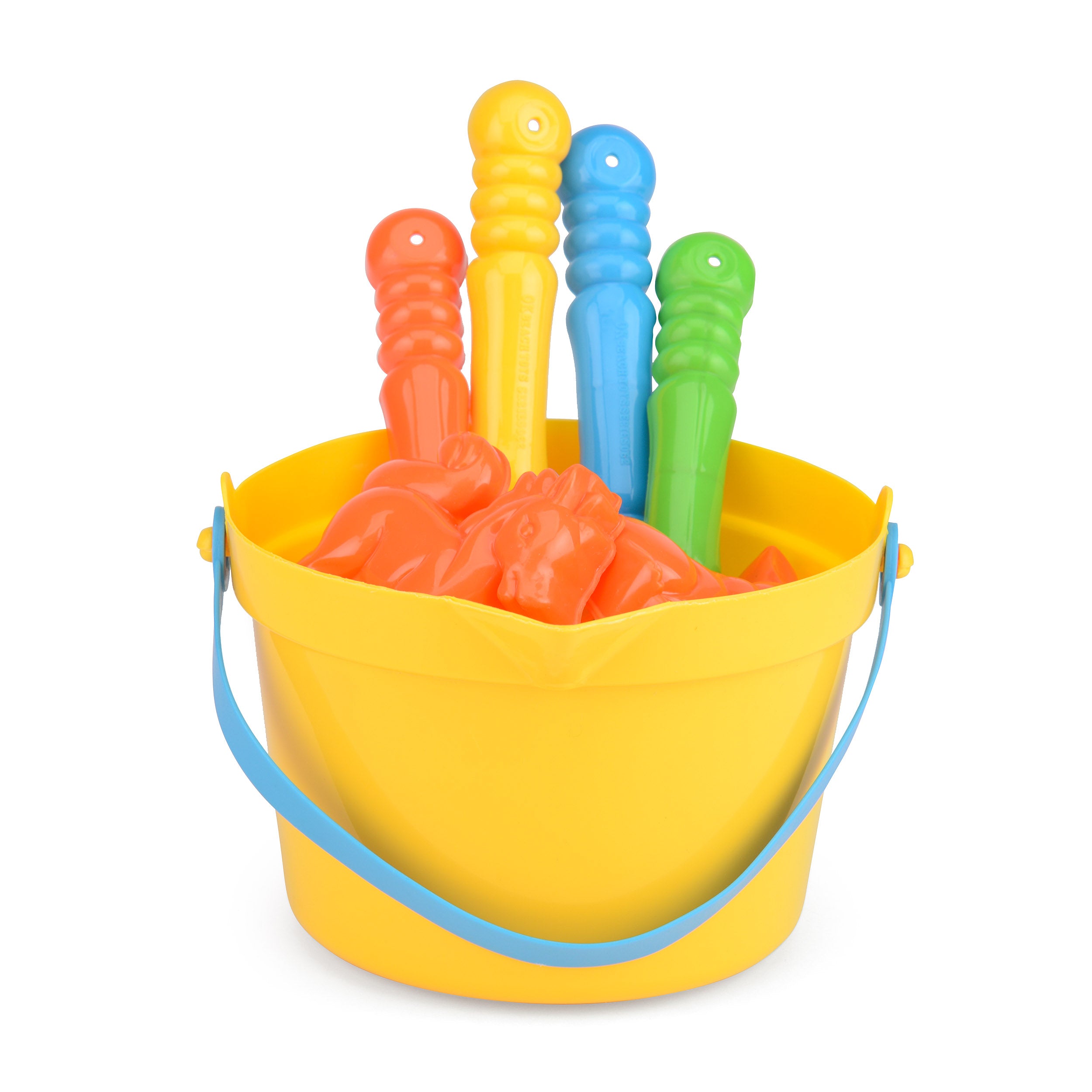 Yello Round Bucket Beach Set with Sand Accessories