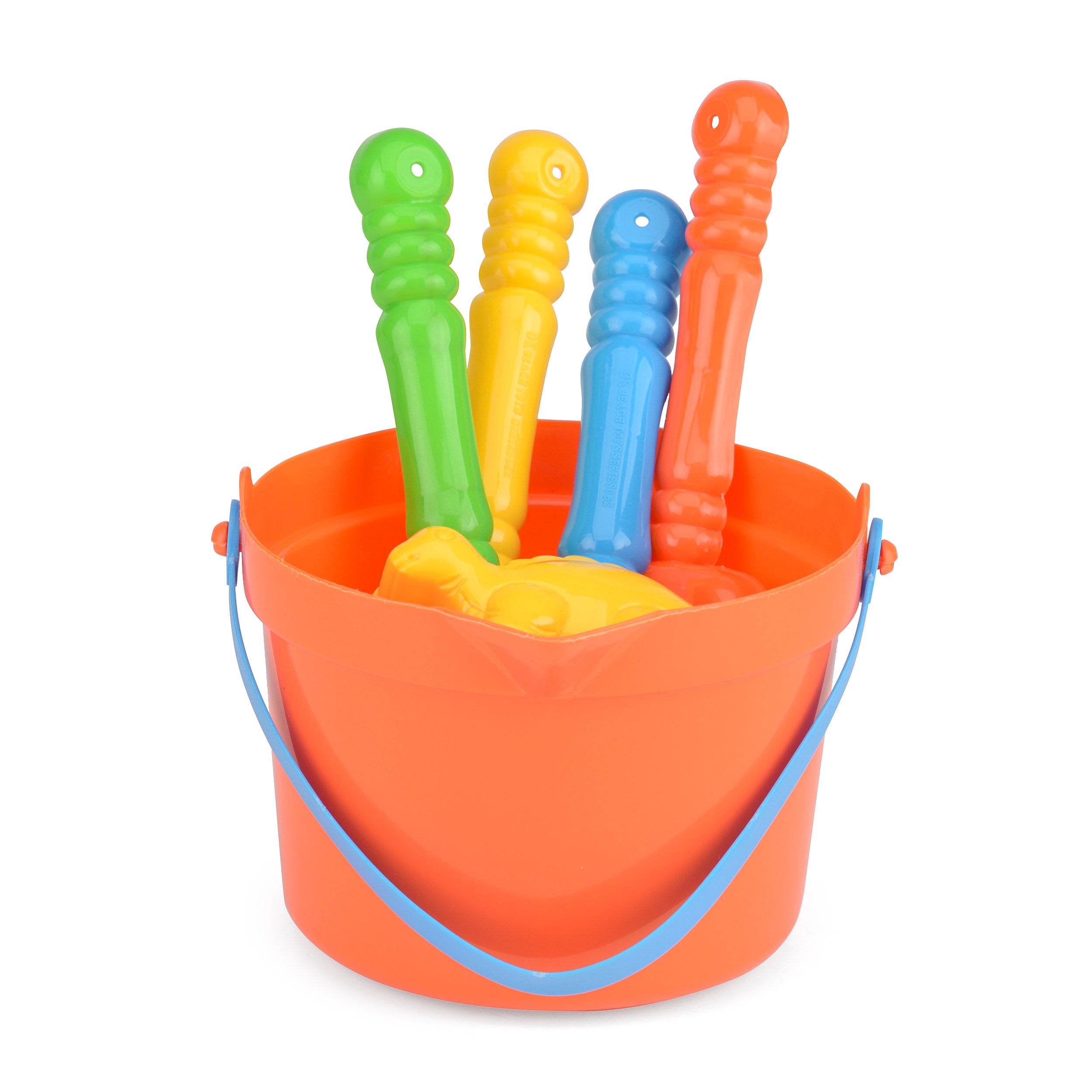Yello Round Bucket Beach Set with Sand Accessories