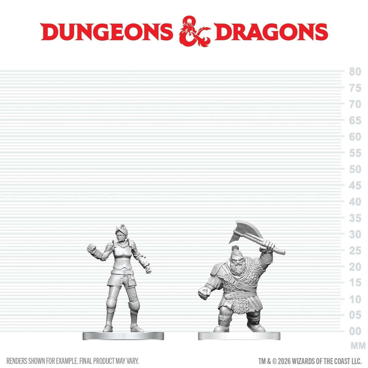 D&D Nolzur's Marvelous Unpainted Miniatures: Cultist of Bane & Dwarf Zhentilar Soldier (W29)