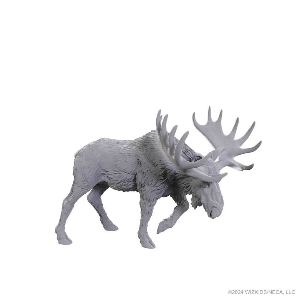 WizKids Deep Cuts Unpainted Miniature Bull Moose