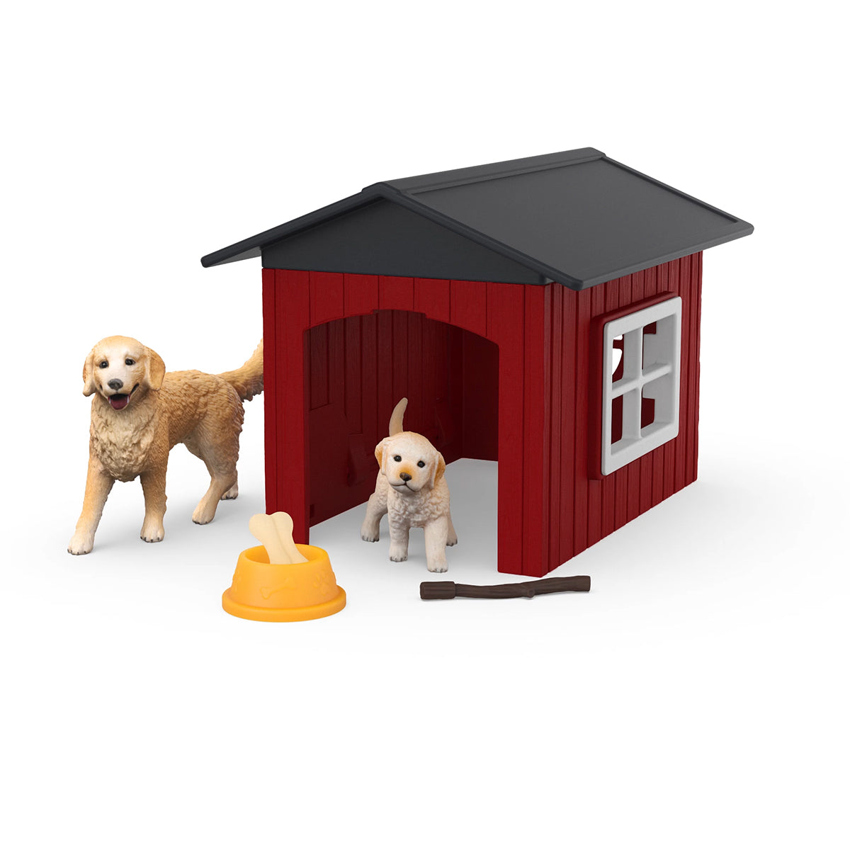 Schleich Farm World Dog Kennel with Golden Retrievers