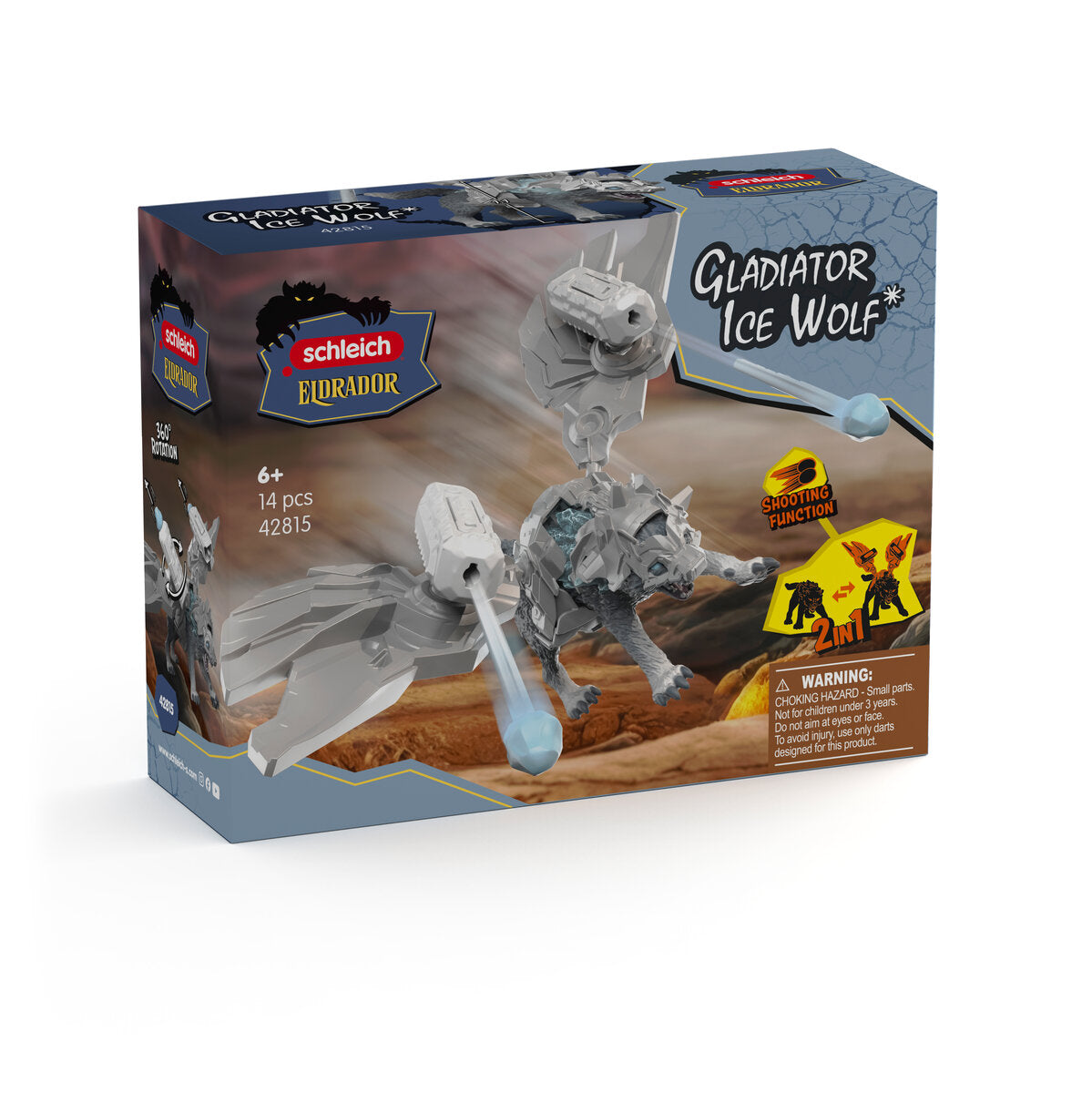 Schleich ELDRADOR Creatures Ice Wolf Gladiator Toy Figure