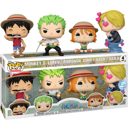 Funko Pop! Vinyl Animation One Piece Luffy, Zoro, Nami & Sanji 4 Pack