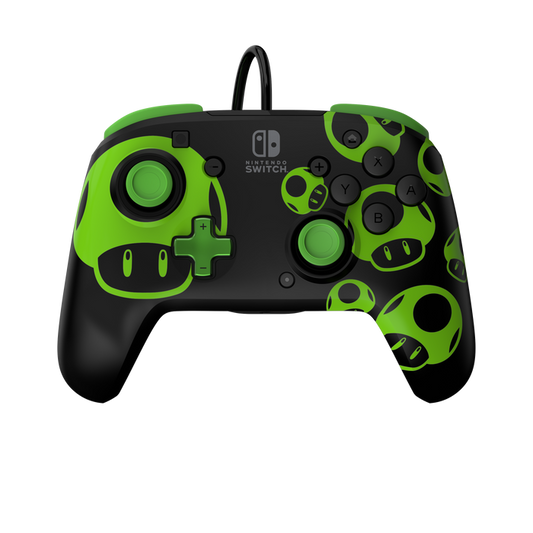 PDP REMATCH 1-Up Glow in the Dark Wired Controller for Nintendo Switch