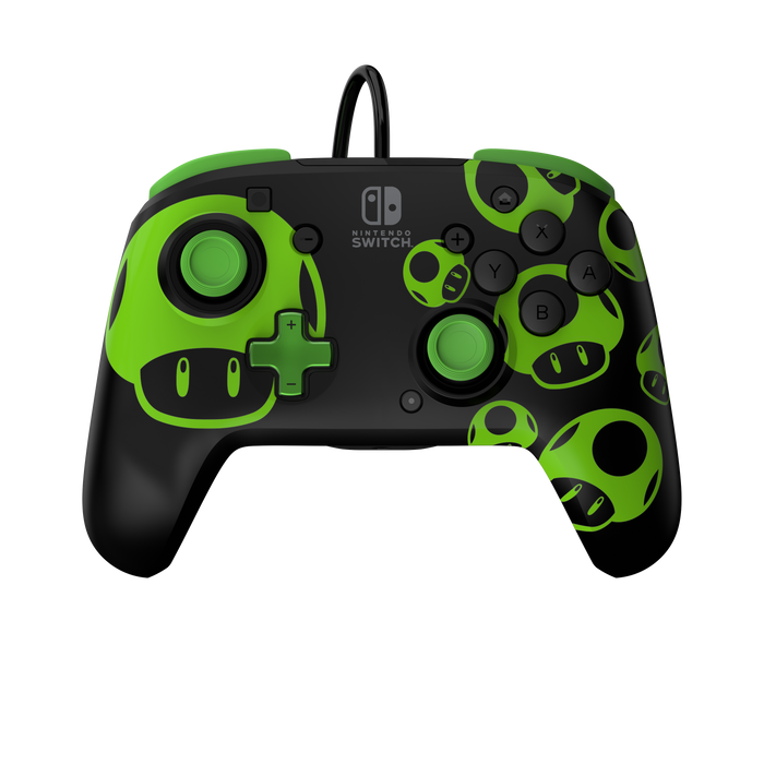 PDP REMATCH 1-Up Glow in the Dark Wired Controller for Nintendo Switch