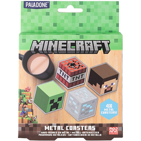 Minecraft Metal Coasters – Set of 4