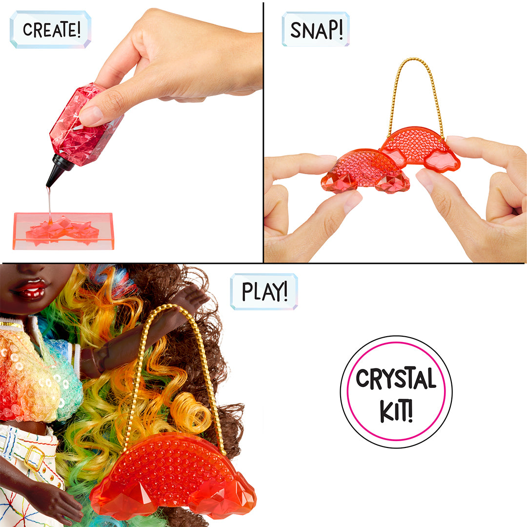 Rainbow High Creative Crystals Iris Bow Fashion Doll and Crystal Accessory Kit