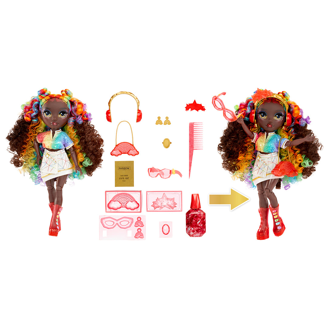 Rainbow High Creative Crystals Iris Bow Fashion Doll and Crystal Accessory Kit