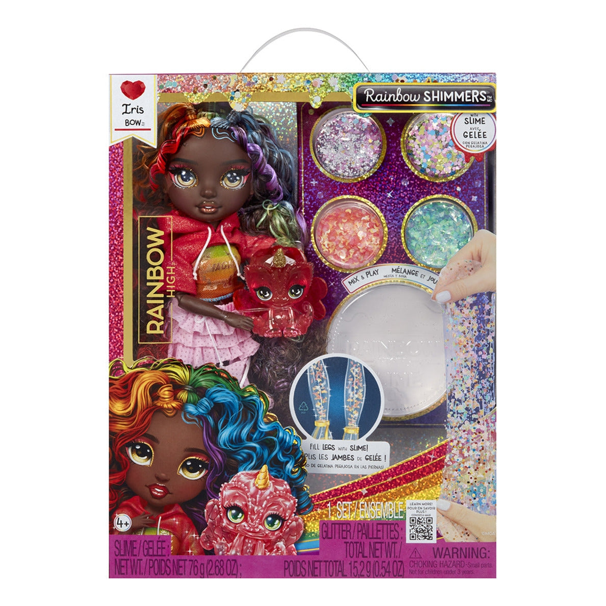 Rainbow High Rainbow Shimmers Iris Doll with Slime Kit