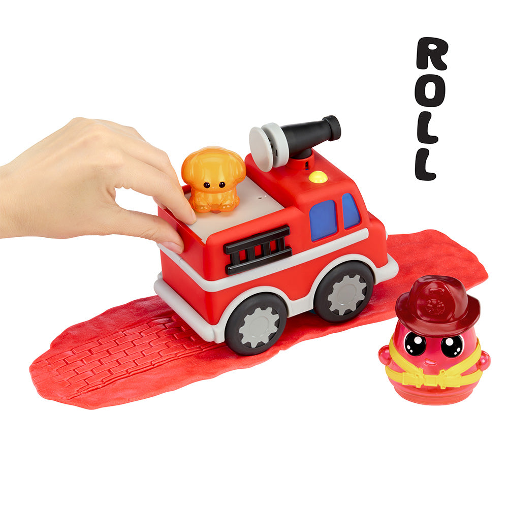 DohKins Firetruck & Firefighter Scented Dough Playset