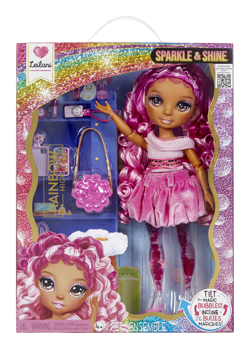 Rainbow High Sparkle & Shine Leilani Fashion Doll with Magic Bubble Legs
