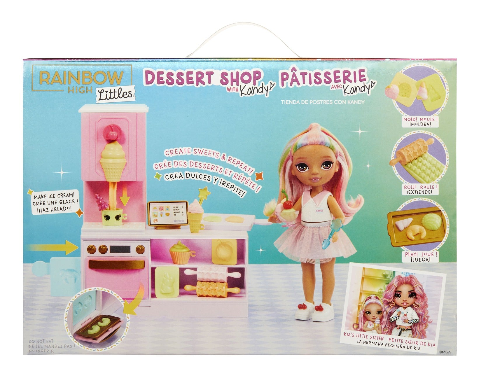 Rainbow High Littles Dessert Shop Playset with Kandy Doll