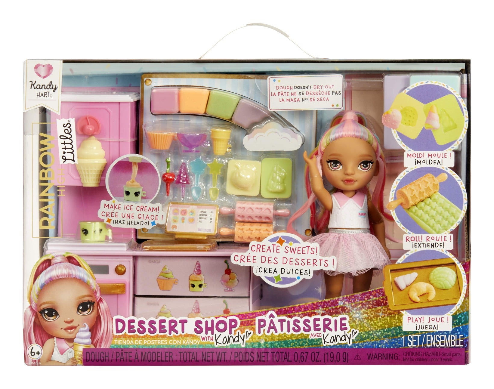 Rainbow High Littles Dessert Shop Playset with Kandy Doll
